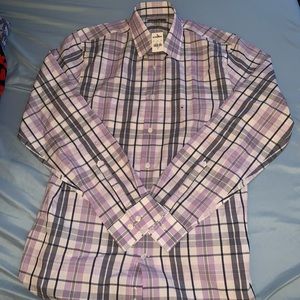 Express Plaid Button Down Dress Shirt
